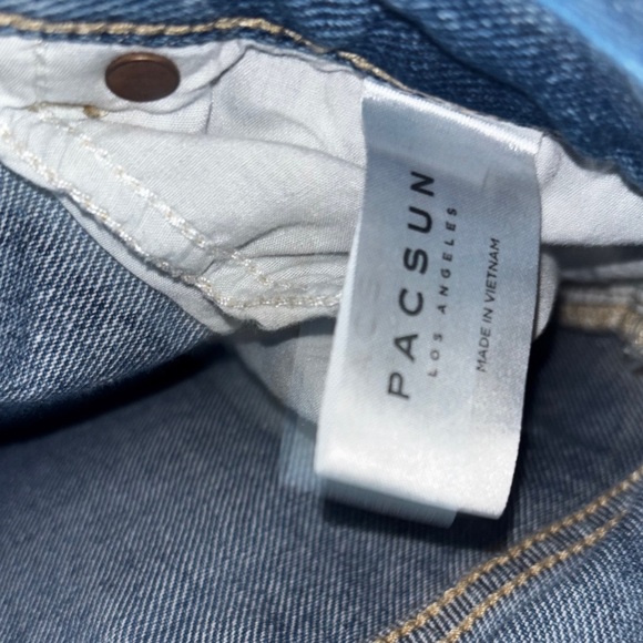 Pacsun Ultra High Rise Slim Ripped Jeans Medium Wash! Size 28 / US 6 - Picture 5 of 5